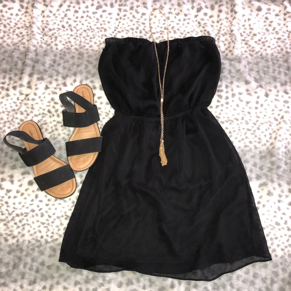 Black Strapless Dress